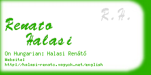 renato halasi business card