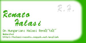 renato halasi business card